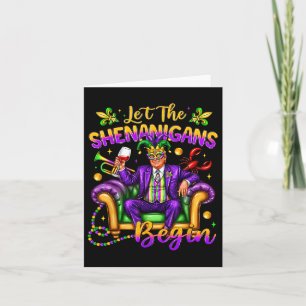 President Trump Mardi Gras Funny Let The Shenaniga Card