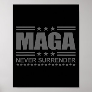 President Trump Mega Never Surrender Inauguration Poster