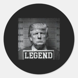 President Trump Mug Shot Classic Round Sticker