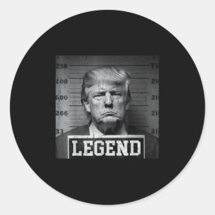 President Trump Mug Shot Classic Round Sticker