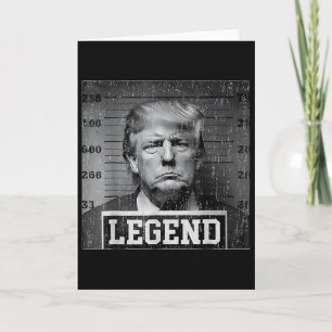 President Trump Mug Shot Legend Republican Trump T Card