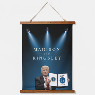 President Trump 🇺🇸✨ Patriotic Wedding Custom Hanging Tapestry