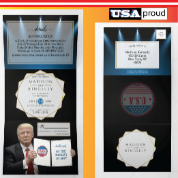 President Trump 🇺🇸✨ Patriotic Wedding Custom Tri-Fold Invitation