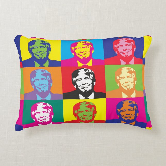 President Trump Pop Art Accent Pillow (Front)