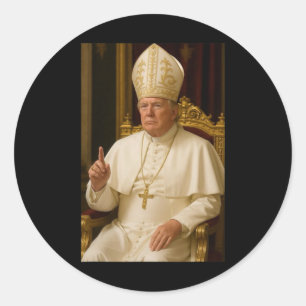President Trump Pope 2025  Classic Round Sticker