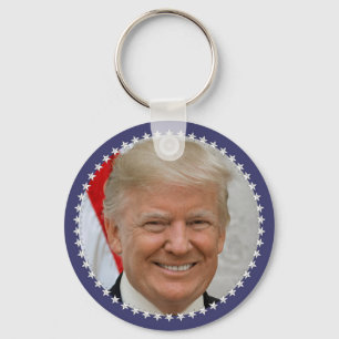 President Trump Portrait (XT-20181023-1520-V2) Key Ring