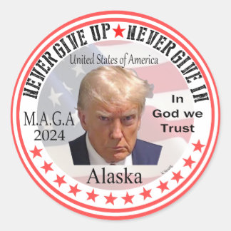 President Trump Red wave Across America, Making  Classic Round Sticker