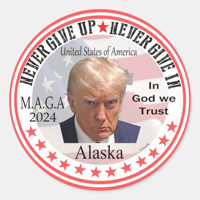 President Trump Red wave Across America, Making  Classic Round Sticker (Front)