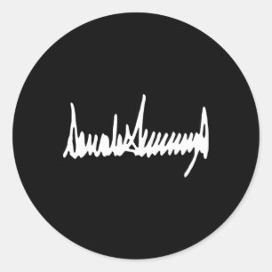 President Trump Signature Inauguration 2025 47th M Classic Round Sticker