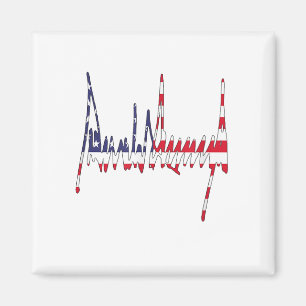 President Trump Signature USA Flag Colour Patrioti Magnet