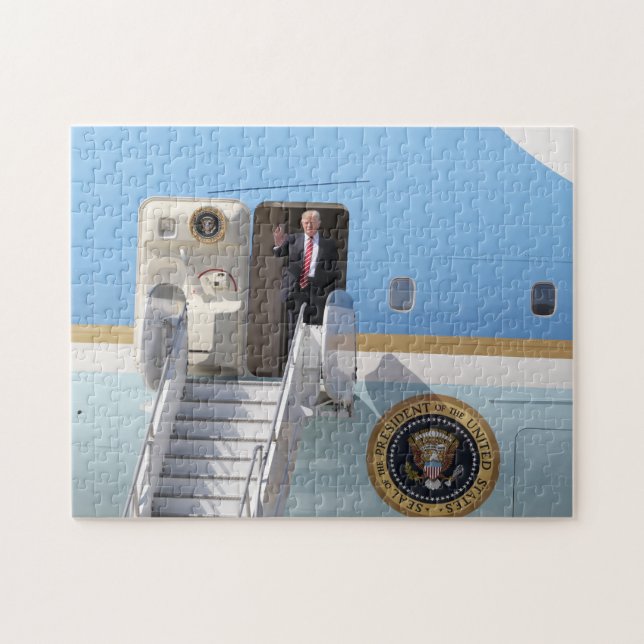 President Trump Steps Off Air Force One Jigsaw Puzzle (Horizontal)