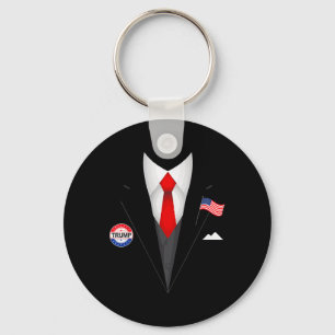 President Trump Suit Halloween Lazy Costume 1 Key Ring
