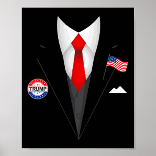 President Trump Suit Halloween Lazy Costume 1  Poster