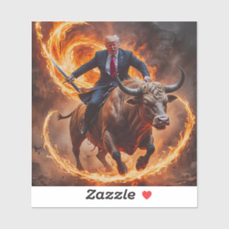 President Trump Triumph On a Bull