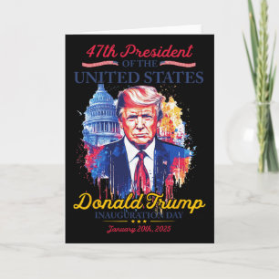 President Trump Usa Inauguration Day 2025 Memorabi Card