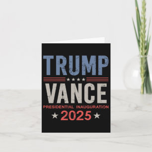 President Trump Vance Inauguration Day 2025 Usa Card