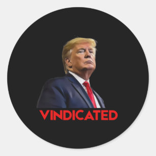 President Trump Vindicated Classic Round Sticker
