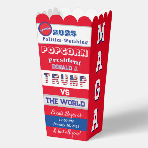 President Trump VS the World Popcorn Box 2025 MAGA