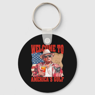 President Trump Welcome To America's Gulf Mexico 1 Key Ring