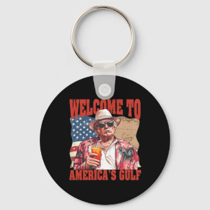President Trump Welcome To America's Gulf Mexico  Key Ring