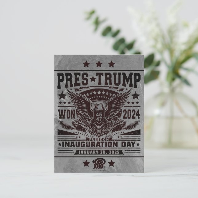 President Trump Won 2024 Postcard (Standing Front)