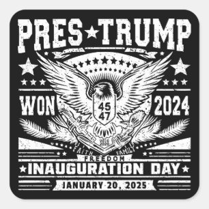 President Trump Won 2024 Square Sticker