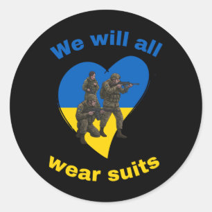 President Volodymyr Zelensky Classic Round Sticker