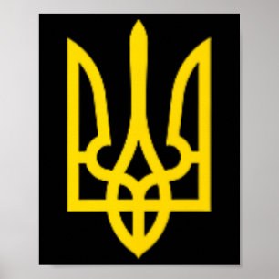 President Volodymyr Zelensky Ukraine Golden Triden Poster