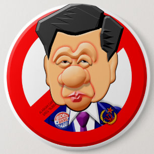 PRESIDENT XI JINPING 6 CM ROUND BADGE