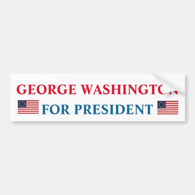 Presidential Bumper Sticker: George Washington Sticker (Front)
