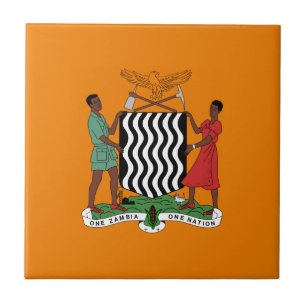 Presidential flag of Zambia Ceramic Tile