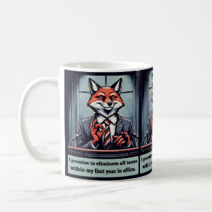 Presidential Fox – Funny Political Satire Animal  Coffee Mug