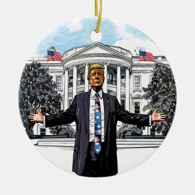 Presidential Proud American Acrylic Ornament (Front)