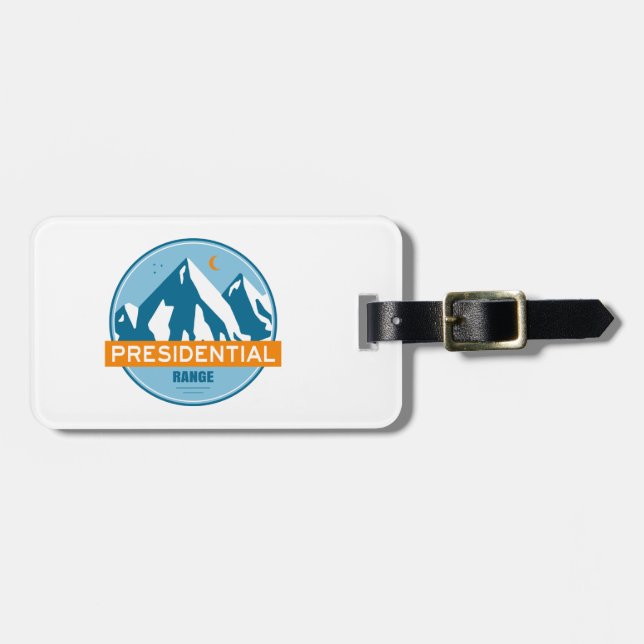 Presidential Range New Hampshire Stars Moon Luggage Tag (Front Horizontal)