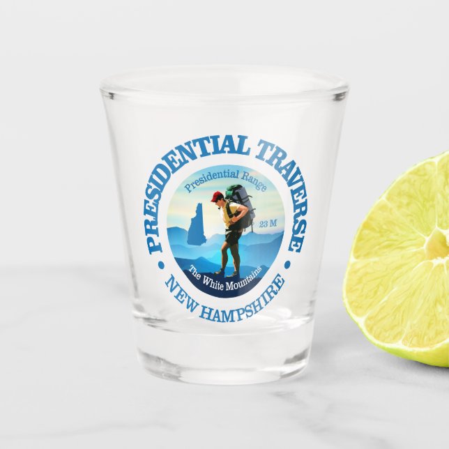 Presidential Traverse (C) Shot Glass (Front)