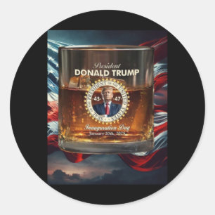 Presidential Tribute Donald Trump Inauguration Gl Classic Round Sticker