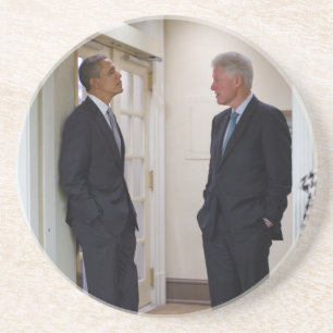 Presidents Barack Obama & Bill Clinton Coaster