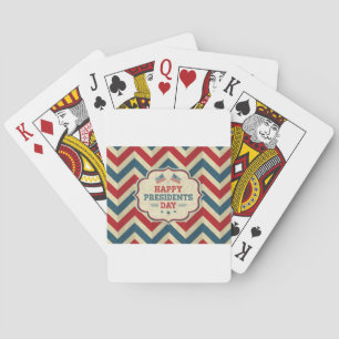presidents day chevron playing cards