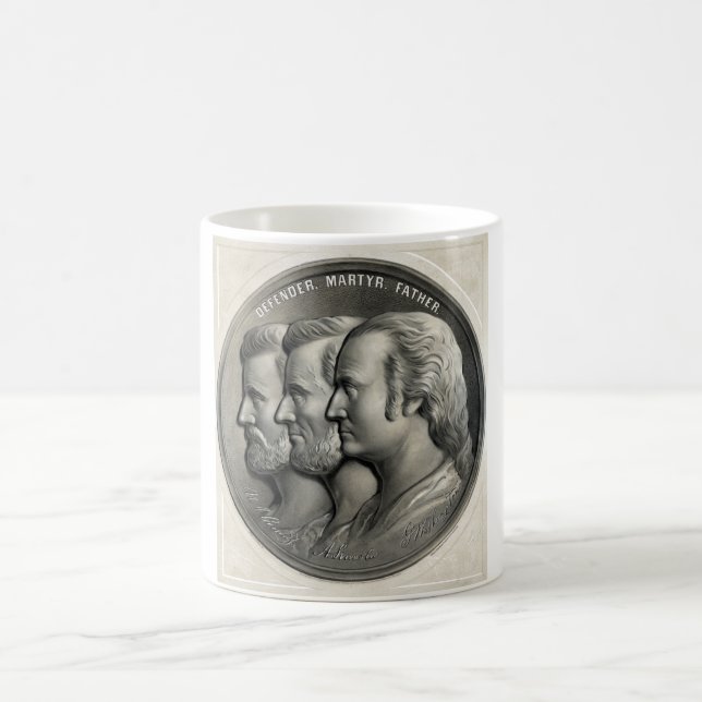 Presidents Grant, Lincoln, and Washington Coffee Mug (Center)