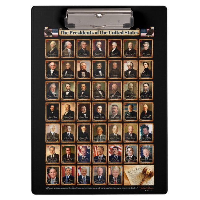 Presidents of the United States Clip Board (Front)