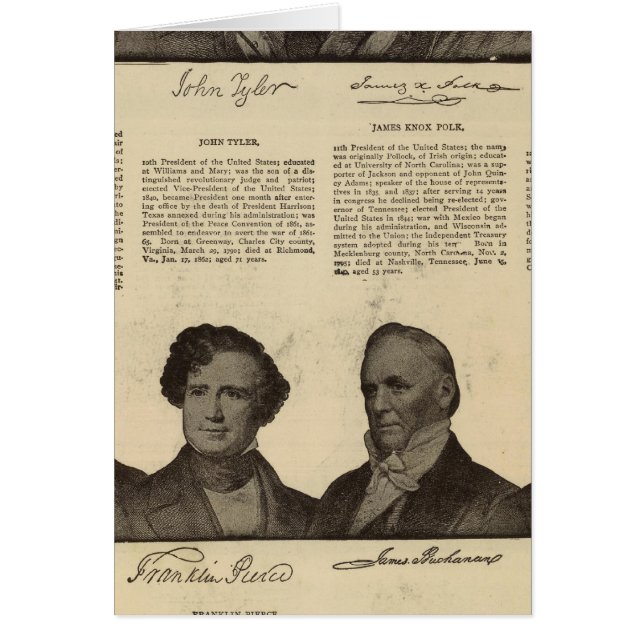 Presidents US, autographs, biographies (Front)