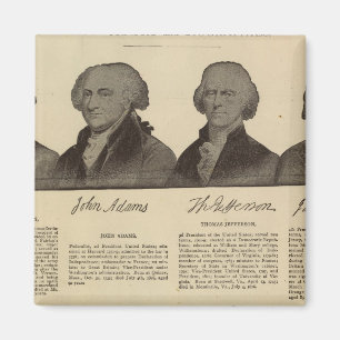 Presidents US, autographs, biographies 2 Magnet
