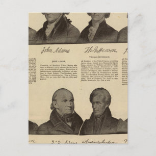 Presidents US, autographs, biographies 2 Postcard