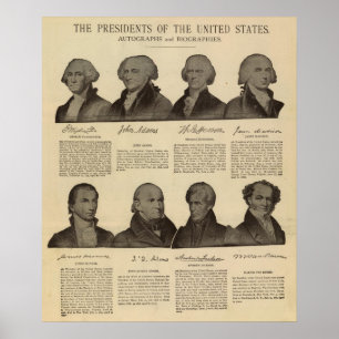 Presidents US, autographs, biographies 2 Poster
