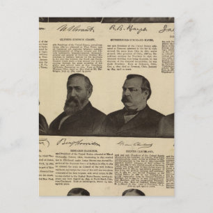 Presidents US, autographs, biographies Postcard