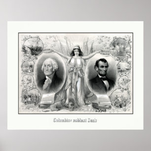Presidents Washington and Lincoln Poster