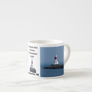 Presque Isle Harbour Breakwater Light espresso mug