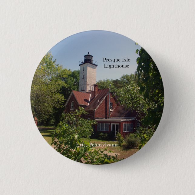 Presque Isle Lighthouse Erie,PA button (Front)
