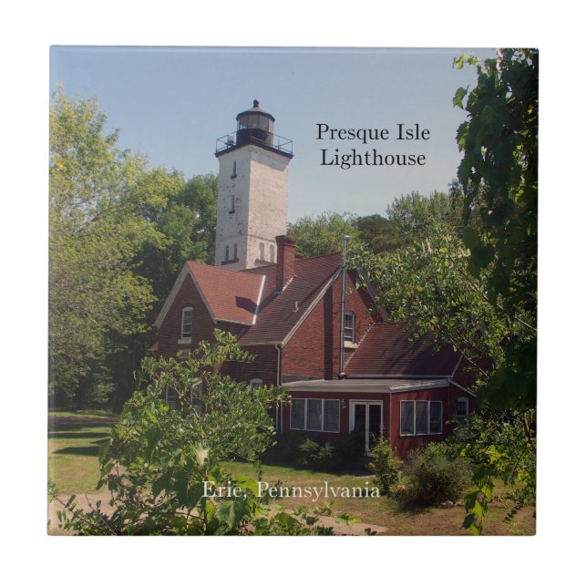 Presque Isle Lighthouse Erie,PA tile (Front)