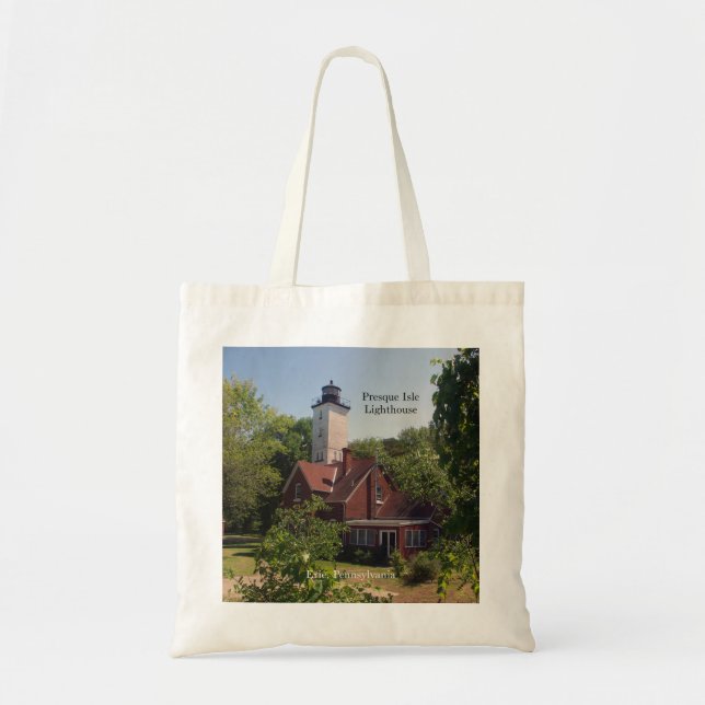 Presque Isle Lighthouse Erie,PA tote bag (Front)